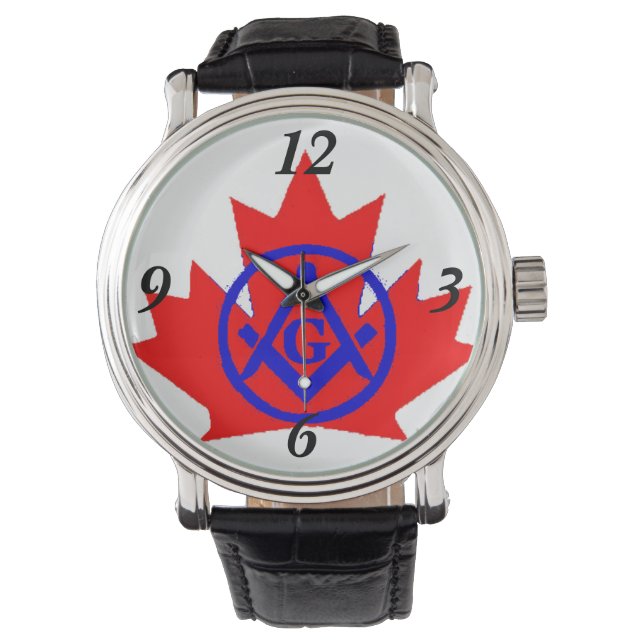 Masonic's Canada Customised Emblem Watch (Front)