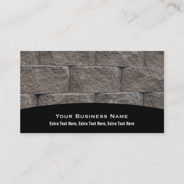 Masonry Brick Wall Business Cards (Front)