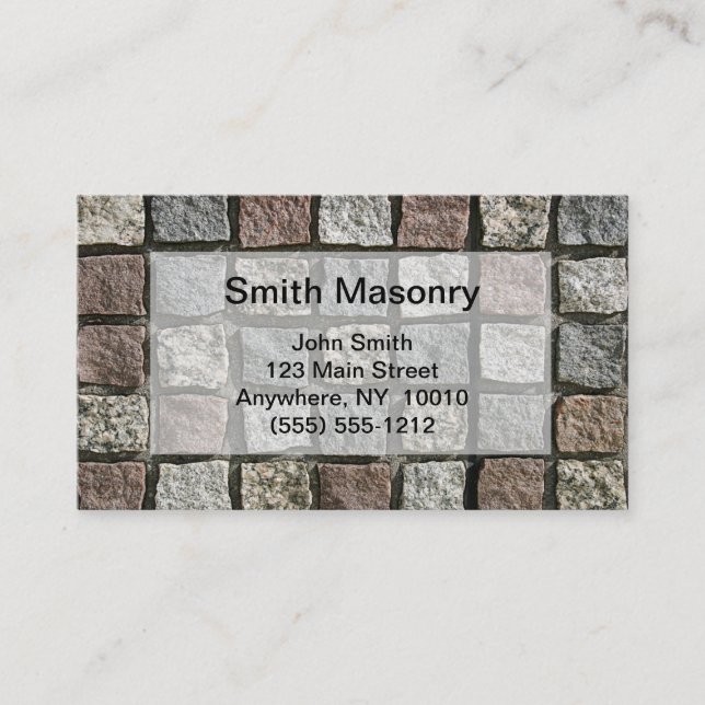 Masonry Business Card (Front)