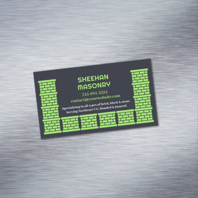 Masonry Chimney Business Card Magnet Template (In Situ)
