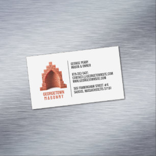 Masonry Chimney Magnetic Business Card