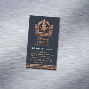 Masonry Chimney Magnetic Business Card