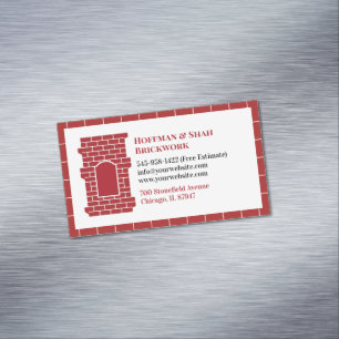 Masonry Chimney Magnetic Business Card