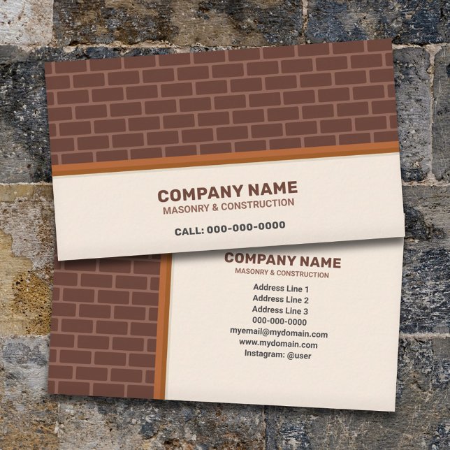 Masonry & Construction Business Card (Masonry & Construction Business Card)