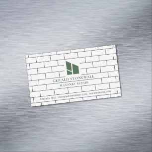 Masonry Constructions Magnetic Business Card