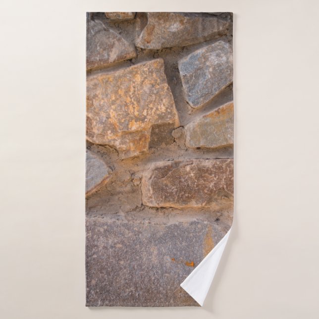 Masonry natural stoneabstract, ancient, antiquity, bath towel (Bath Towel)