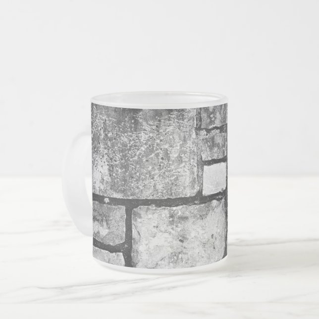 Masonry Patterns - Garden Wall 2 Frosted Glass Coffee Mug (Front Left)