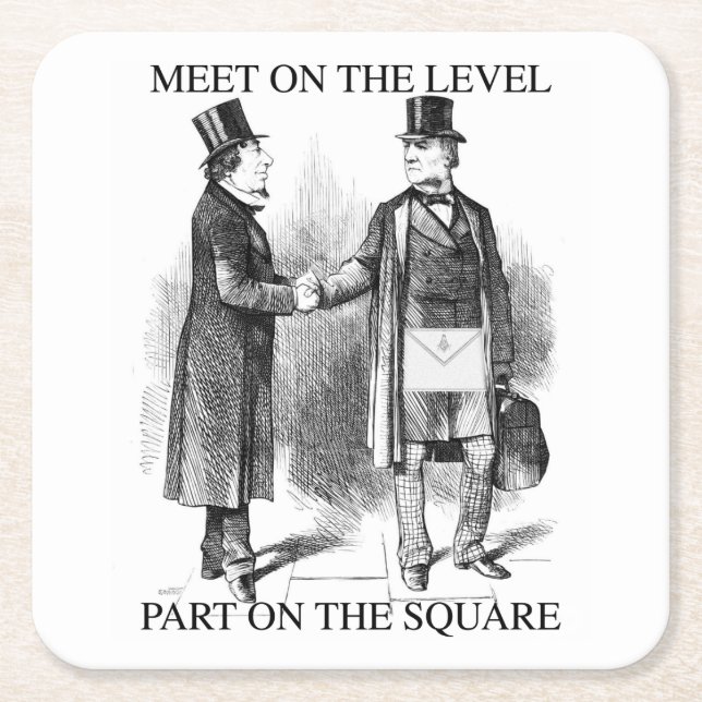 Masons Creed Square Paper Coaster (Front)