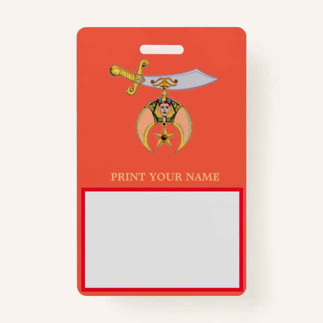 MASONS ID BADGE (Front)