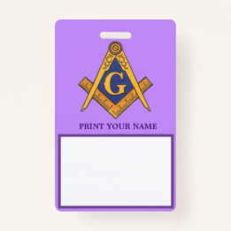 MASONS ID BADGE