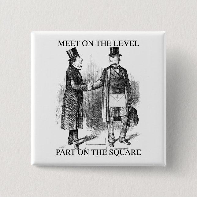 Masons parting on the square 15 cm square badge (Front)