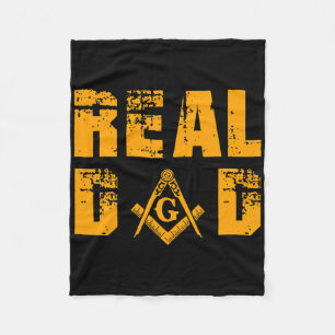 Masons Real Dad Masonic Mason Father's Independenc Fleece Blanket