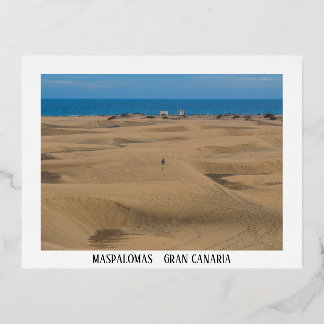 Maspalomas dunes foil holiday postcard