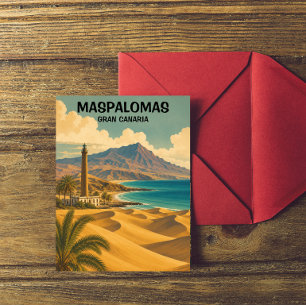 Maspalomas Gran Canaria Dunes Landscape Postcard