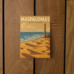 Maspalomas Gran Canaria Dunes Travel Postcard<br><div class="desc">Transport yourself to the sun-drenched dunes of Gran Canaria with this beautiful vintage travel Maspalomas postcard. It features a retro-inspired artwork that captures the island's golden beaches, rugged volcanic landscapes, and charming Spanish colonial architecture, this postcard evokes the timeless allure of mid-century travel posters. Warm tones, bold typography, and nostalgic...</div>