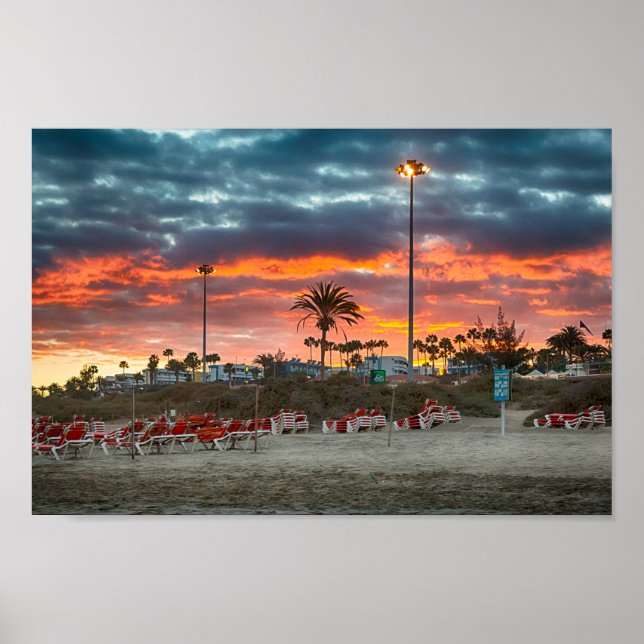Maspalomas Sunset Poster (Front)