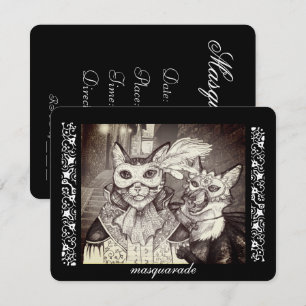 Masquarade Cat, Party Invitations