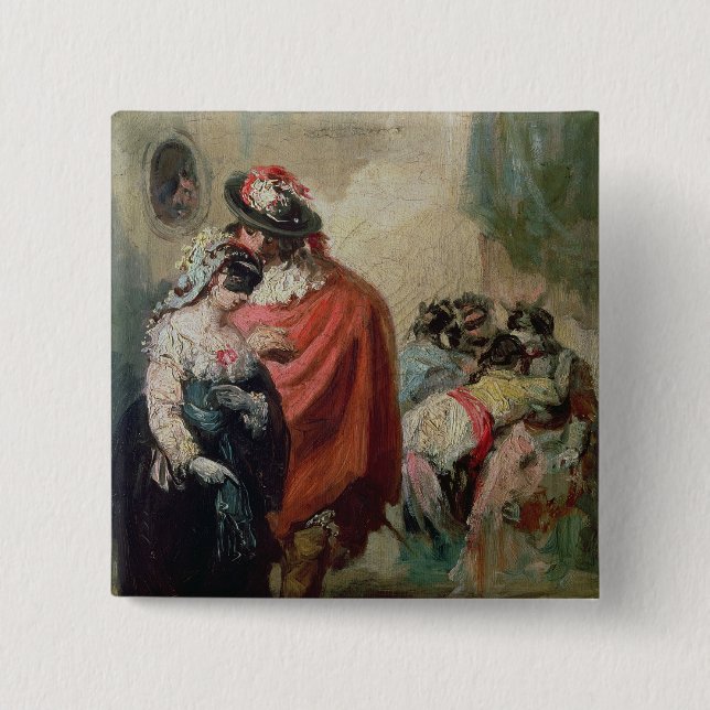 Masquerade 15 Cm Square Badge (Front)