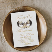 Masquerade 21st Birthday Gold Mask