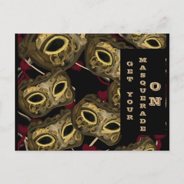 MASQUERADE ART  POSTCARD (Front)