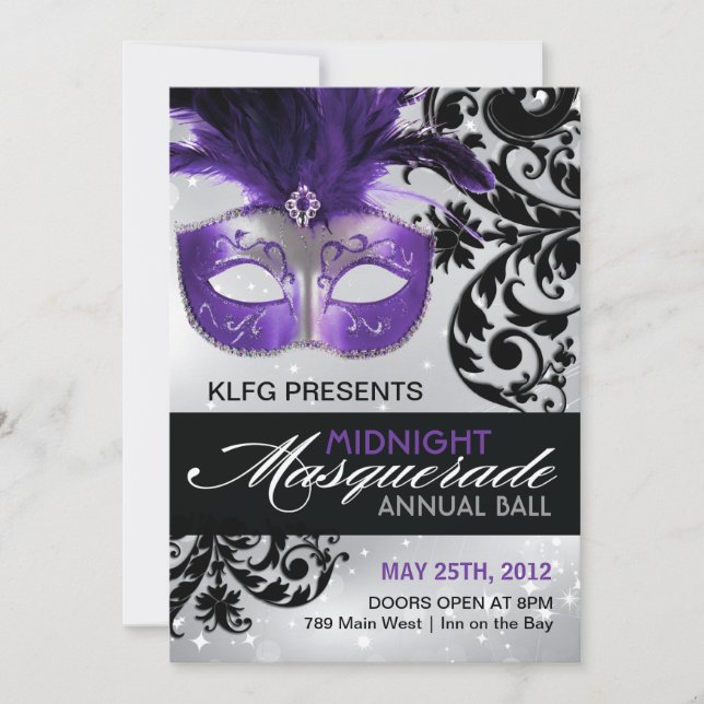 Masquerade Ball Invitation (Front)