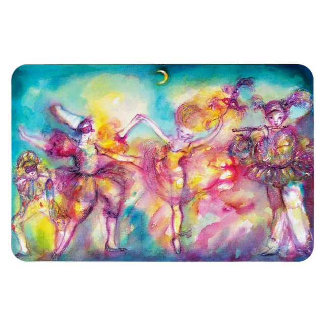 MASQUERADE BALL,Mardi Gras Masks,Dance,Music Magnet (Horizontal)