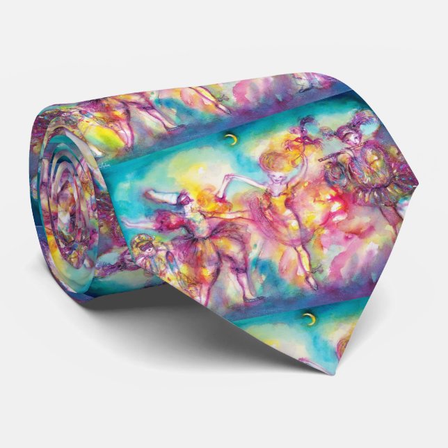 MASQUERADE BALL,Mardi Gras Masks,Dance,Music Tie (Rolled)