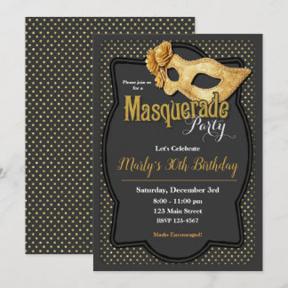 Masquerade Ball Party Invitations