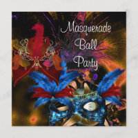 Masquerade Ball Party Mask Colourful Abstract