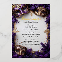 Masquerade Ball Quinceañera Royal Baroque Purple