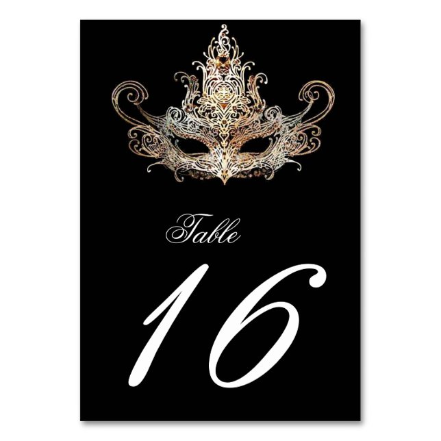 Masquerade Ball Table Number (Front)