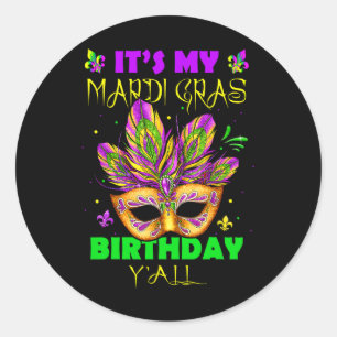 Masquerade Birthday Gift Parade Costume Party Mard Classic Round Sticker