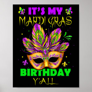 Masquerade Birthday Gift Parade Costume Party Mard Poster