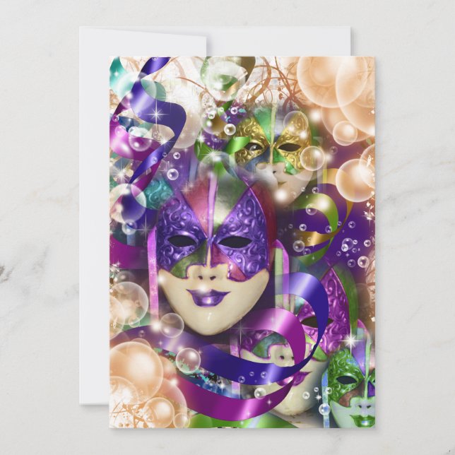 Masquerade birthday girls PERSONALIZE Invitation (Front)