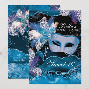 Masquerade Birthday Party Invitations