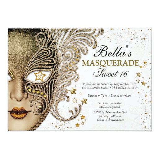 Image of Masquerade Birthday Party Invitations