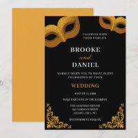Masquerade Black and Gold Ball Elegant Wedding