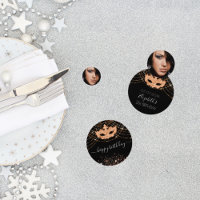 Masquerade black gold glitter dust birthday party