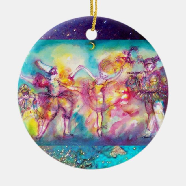 MASQUERADE / BUTTERFLY PLANT CERAMIC TREE DECORATION (Front)