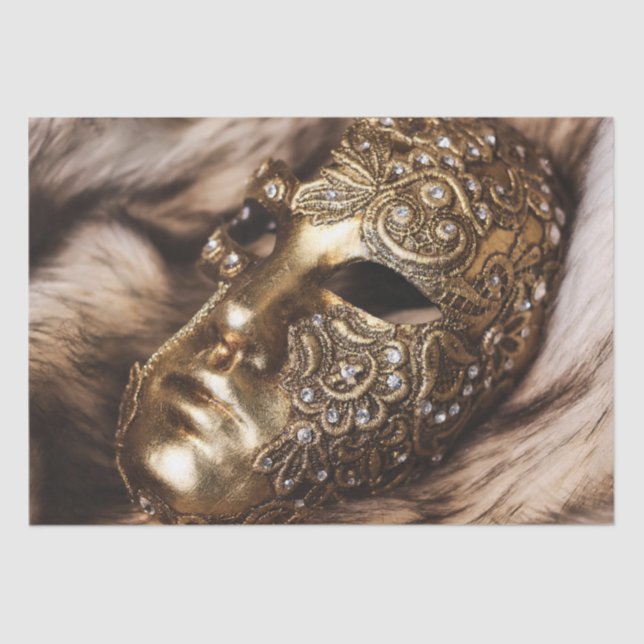 Masquerade Carnival Costume Mask 17 Decoupage Tissue Paper (Front)