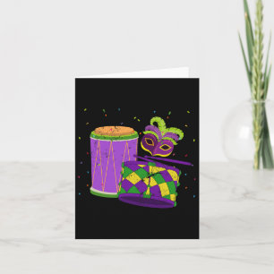 Masquerade Carnival Party Percussion Drums Gift Ma Card