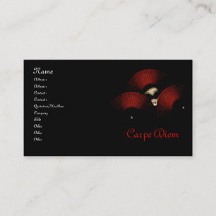 Masquerade Carpe Diem Business Cards