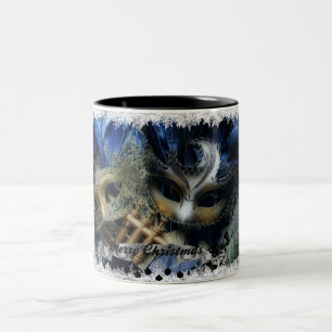 Masquerade Christmas Two-Tone Coffee Mug