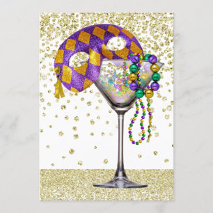 Masquerade Cocktail Party Invitation