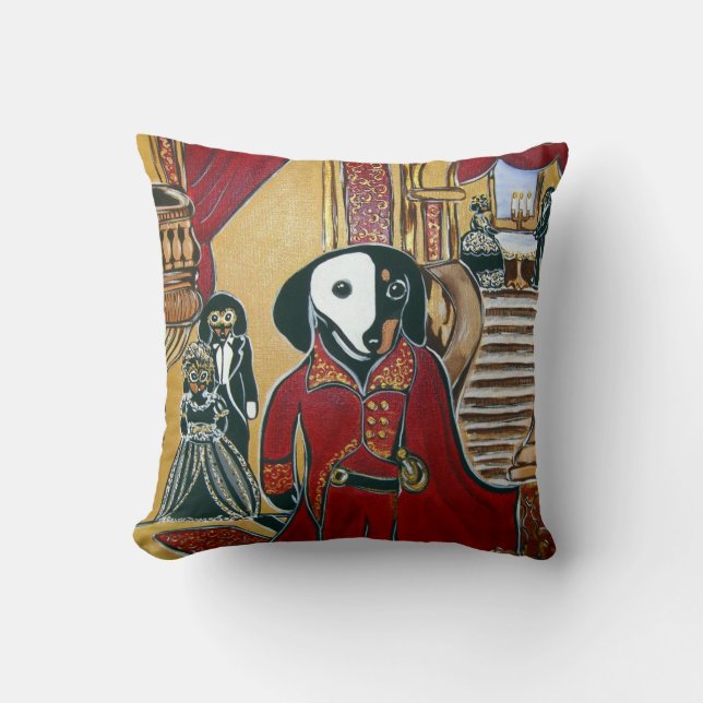 MASQUERADE DACHSHUND CUSHION (Front)