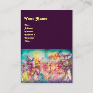 MASQUERADE /DANCE ,MUSIC purple,blue red,pink Business Card