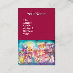 MASQUERADE Dance Music ,Theatre Artist, Purple Business Card