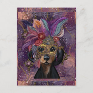 MASQUERADE DOXIE ART POSTCARD