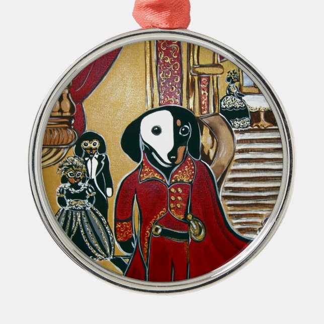 MASQUERADE DOXIE METAL TREE DECORATION (Front)