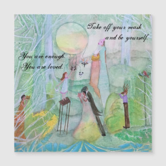 Masquerade Encouragement Art Magnetic Card